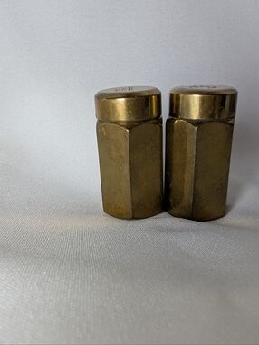 Tiny Brass Salt And Pepper Shakers